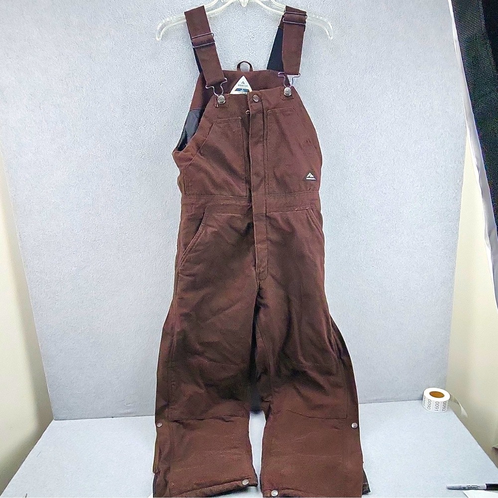 Ridgecut Brown Canvas Work Bib Overalls Coveralls Unisex Size S Short